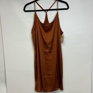 Stars Above Rich Tan Slip Dress